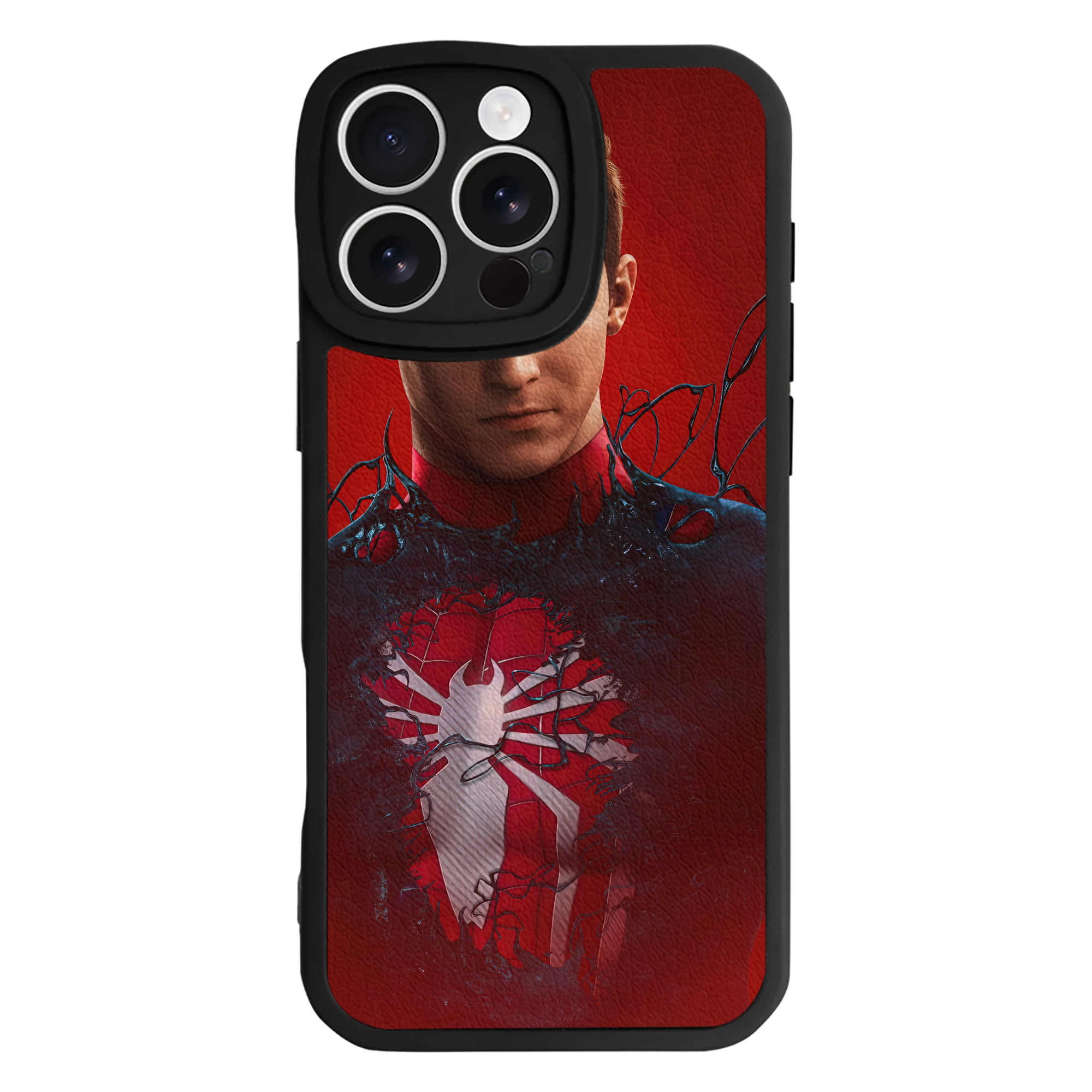 （画像用） Spider Man スパイダーマン 【iPhone 16シリーズ対応】シリコンスマホケース（レザー調） 材質：シリコン